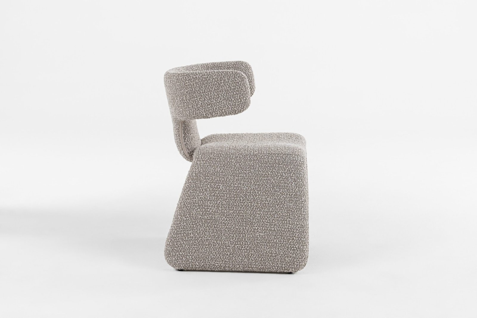 Modrest Bergman - Silla de comedor moderna de tela color blanquecino - Image 2