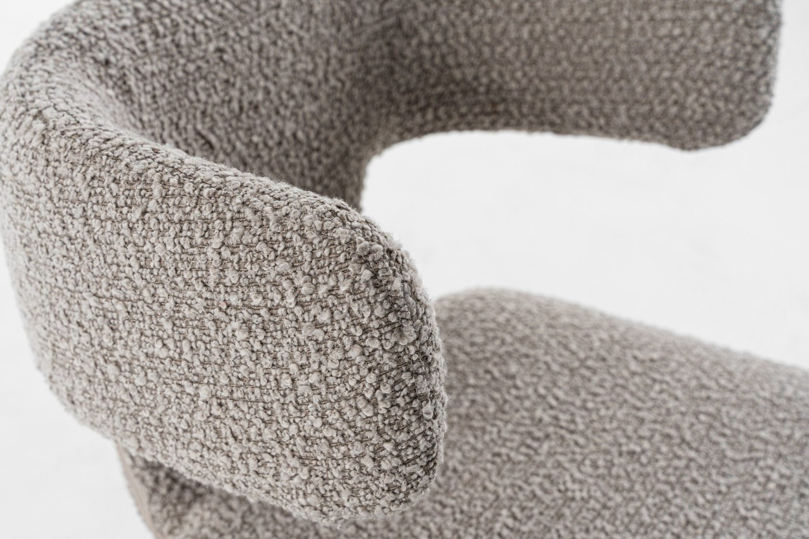 Modrest Bergman - Silla de comedor moderna de tela color blanquecino - Image 5