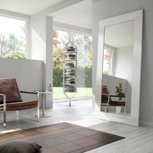 Modrest Beth - Espejo de suelo moderno blanco