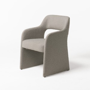 Modrest Bishop - Silla de comedor moderna de tela gris