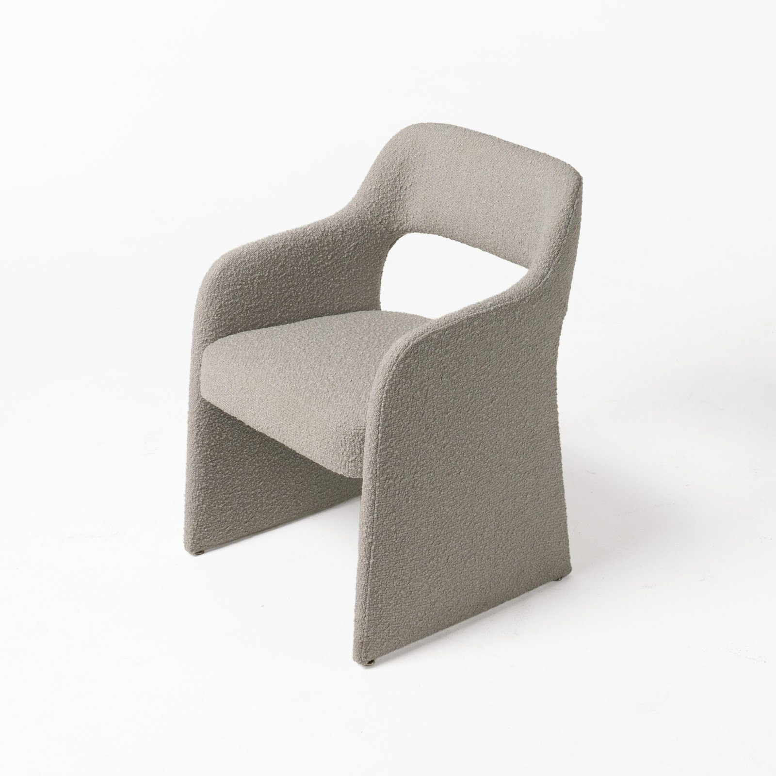 Modrest Bishop - Silla de comedor moderna de tela gris - Image 2