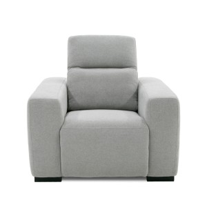 Divani Casa Bode - Silla reclinable moderna de tela gris