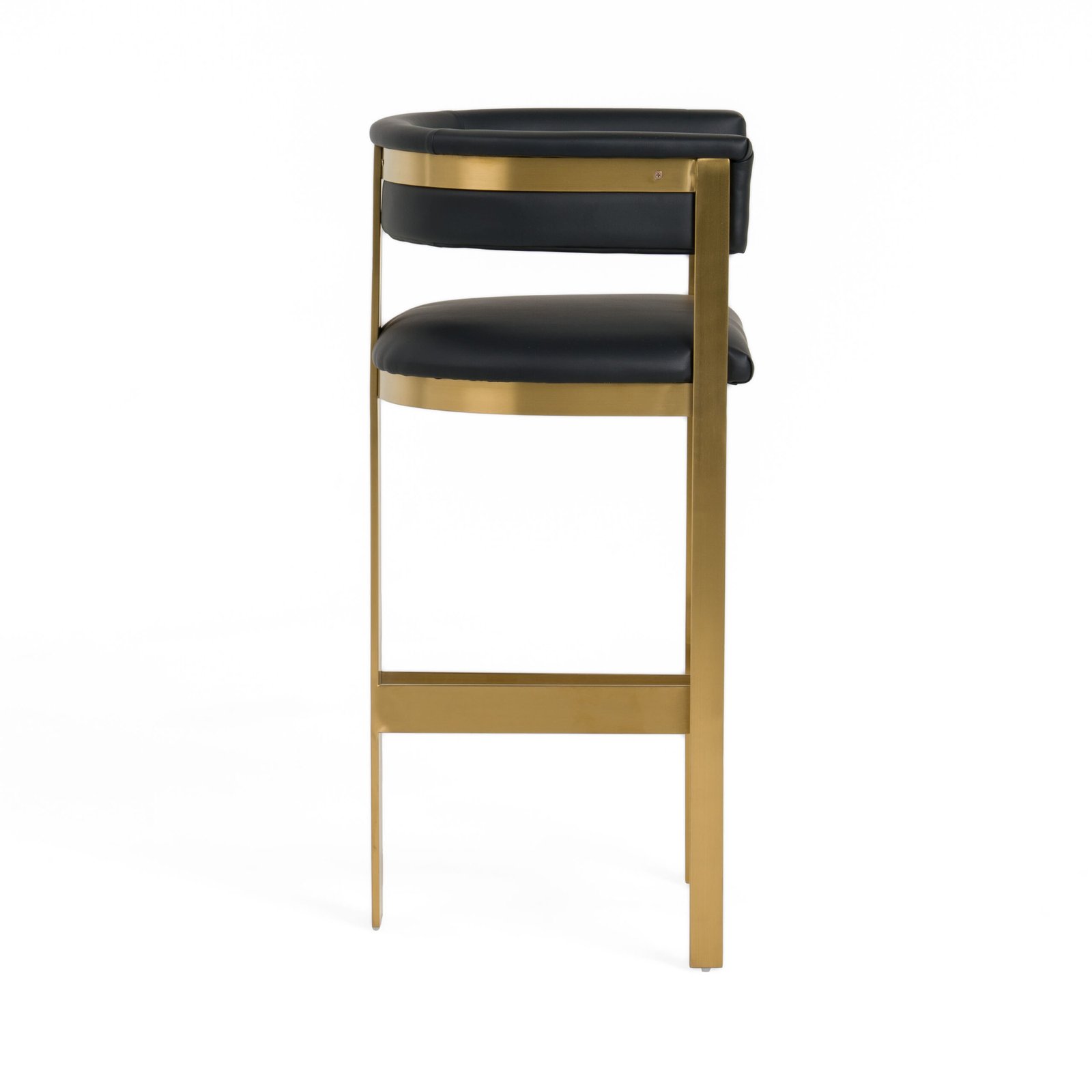 Modrest Boswell - Taburete de bar moderno negro + oro mate - Image 3