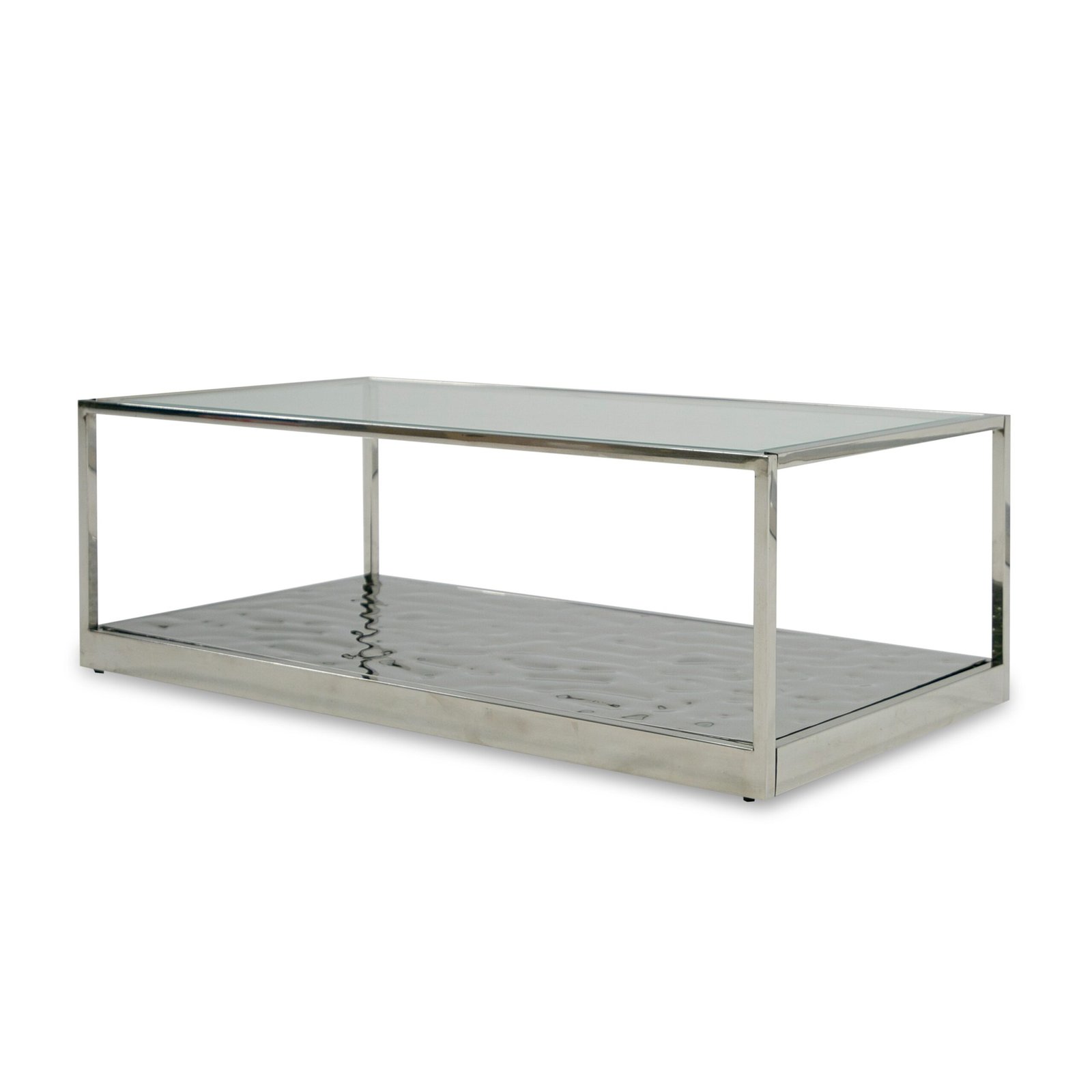 Modrest Braxton - Mesa de centro contemporánea de vidrio transparente ondulado - Image 2