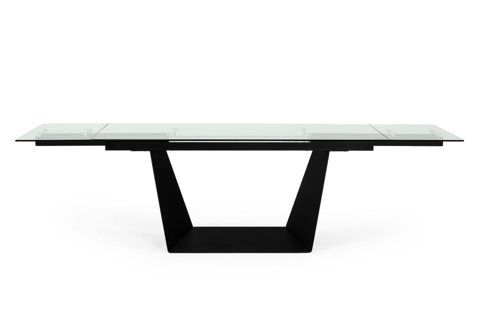 Modrest Bronwin - Mesa de comedor extensible moderna de cristal negro - Image 2