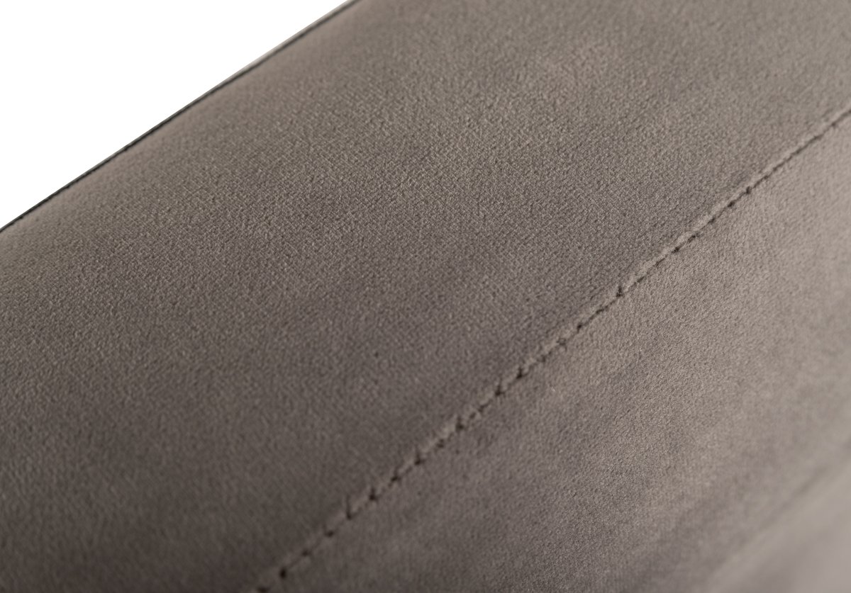 Recámara moderna Bryan de terciopelo gris y dorado Nova Domus - Image 3