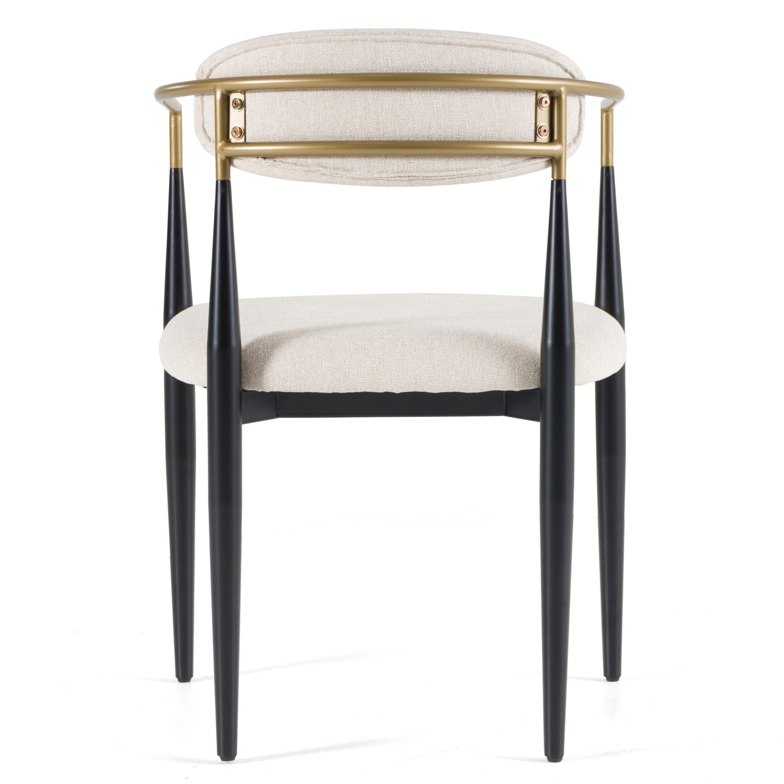 Modrest Buchtel - Moderno de mediados de siglo gris claro + brazo dorado + silla de comedor negra - Image 4