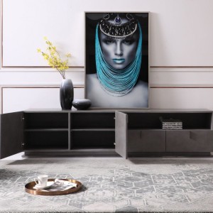 Modrest Buckley - Mueble para TV moderno gris craquelado