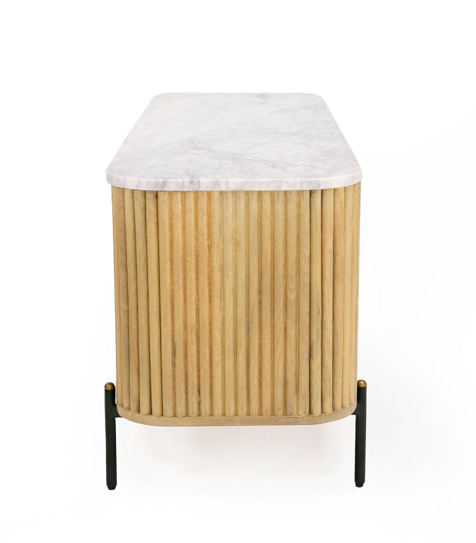 Modrest - Mueble TV Cambridge de mármol blanco y mango - Image 3