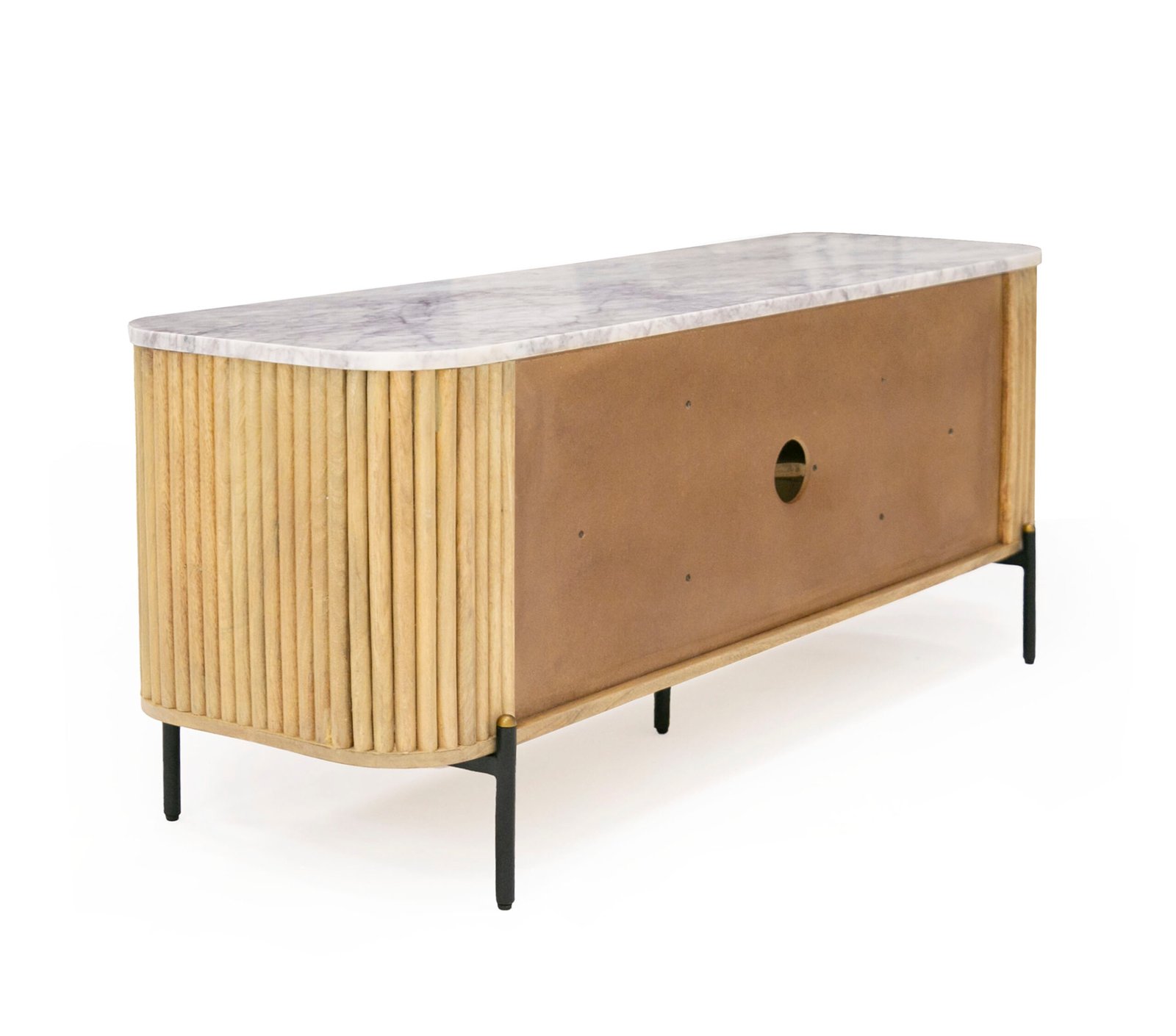 Modrest - Mueble TV Cambridge de mármol blanco y mango - Image 4