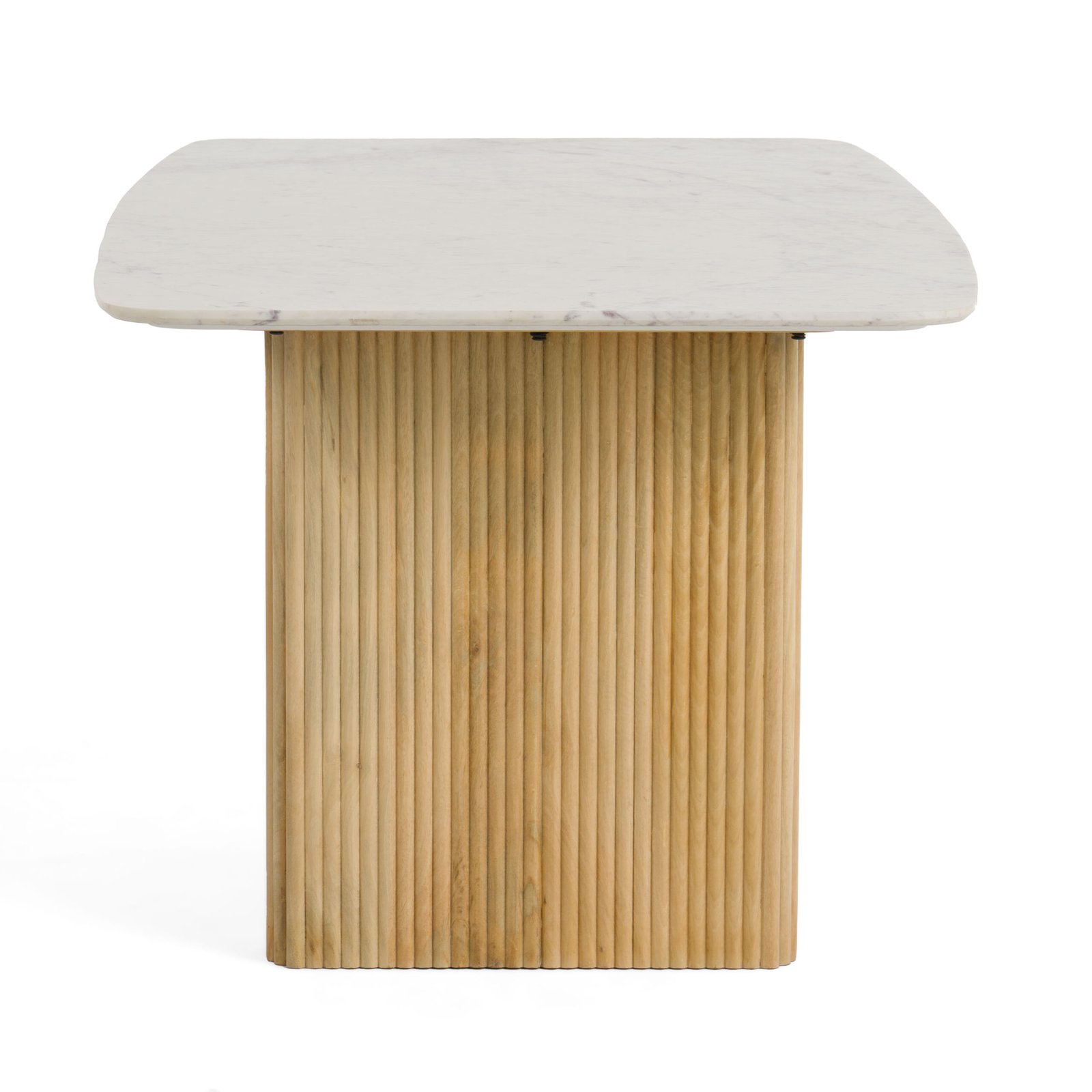 Modrest - Mesa de comedor rectangular Cambridge de mango y mármol blanco - Image 5
