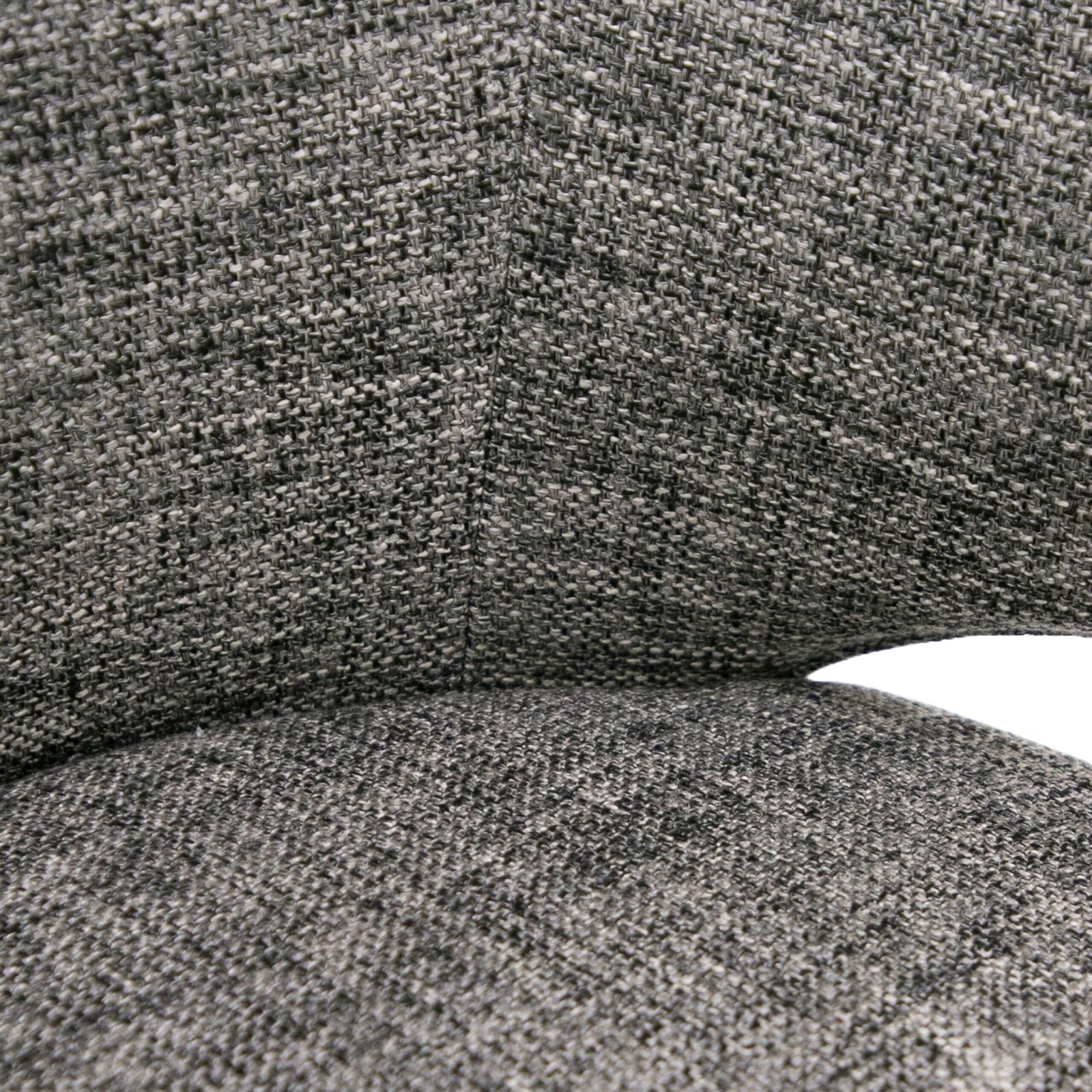 Silla de comedor Modrest Carlton moderna de tela gris - Image 5