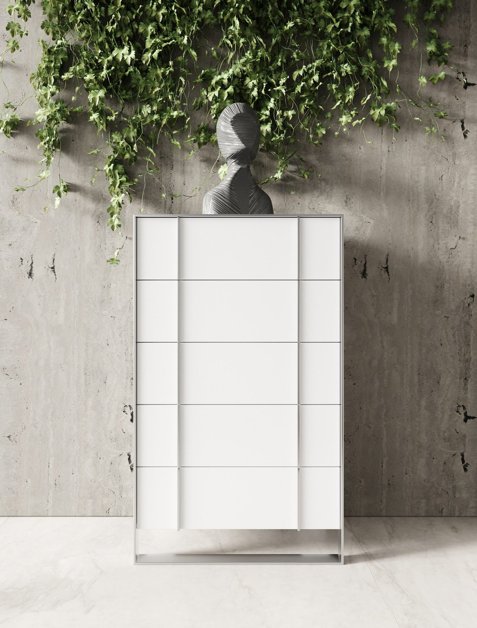 Modrest Cartier - Blanco moderno + Cofre de acero inoxidable - Image 2