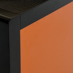 Buffet moderno de cocodrilo negro y oro rosa A&X Talin