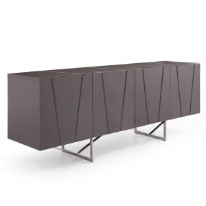 Modrest Chrysler - Buffet moderno gris de alto brillo