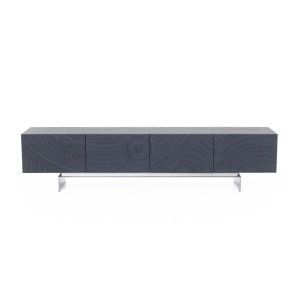 Lamod Cirque - Mueble para TV moderno de fresno negro