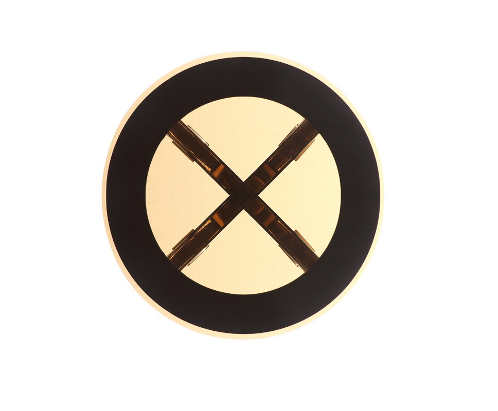 Mesa auxiliar moderna de cocodrilo negro y oro rosa Talin de A&X