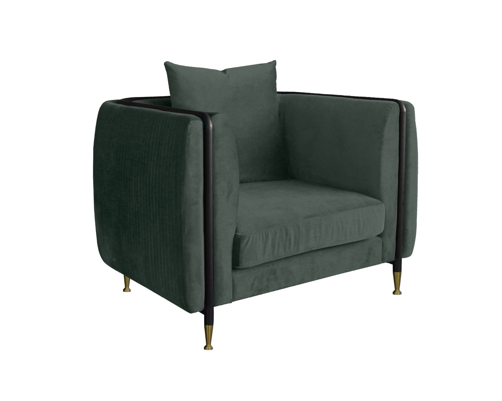 Divani Casa Oswego - Silla decorativa moderna de jade verde oscuro