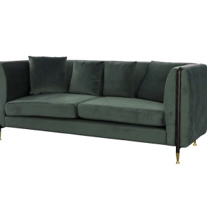 Divani Casa Oswego - Sofá moderno de jade verde oscuro