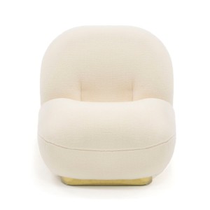 Modrest Crestone - Silla decorativa moderna de sherpa blanca