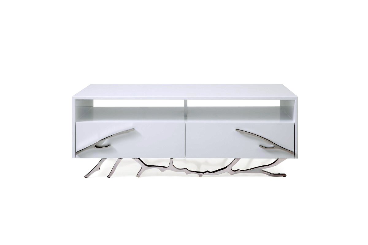 Mesa de centro blanca moderna Modrest Legend - Image 4