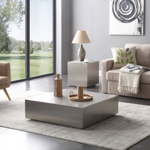 Mesa auxiliar moderna Modrest Anvil de acero inoxidable cepillado