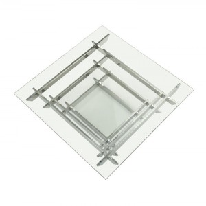 Mesa de centro de vidrio cuadrada moderna Modrest Upton