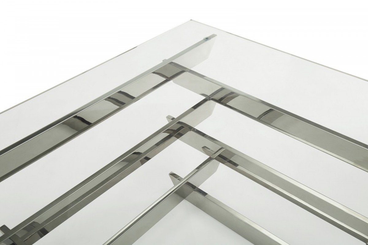 Mesa de centro de vidrio cuadrada moderna Modrest Upton - Image 2