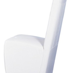 Silla de comedor moderna de polipiel negra Maud de A&X