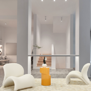 Modrest - Silla blanca con acento moderno Donovan