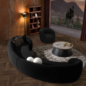 Modrest - Silla decorativa negra moderna Molina