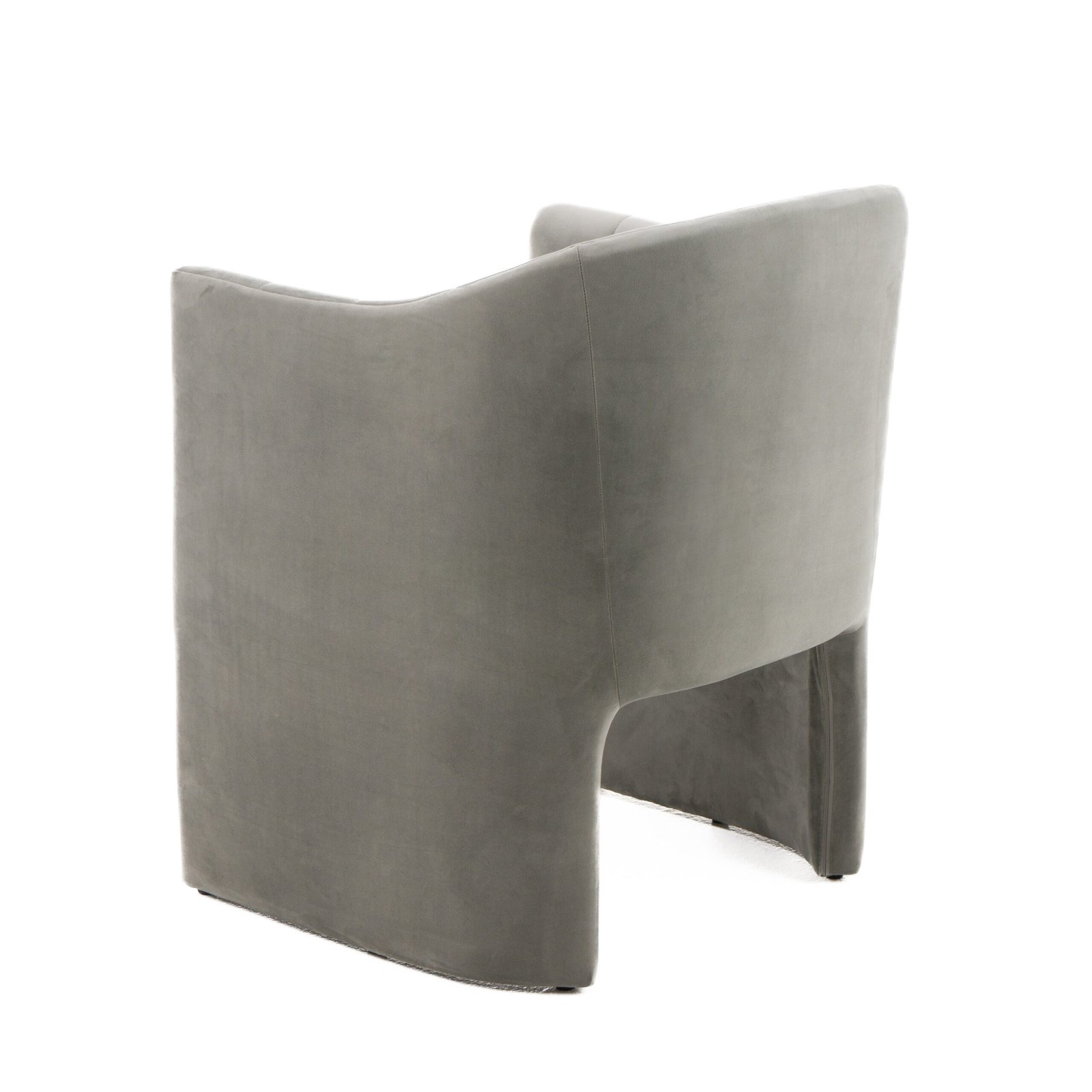 Silla de comedor Modrest Danube moderna de tela gris - Image 5