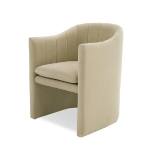 Modrest Danube - Silla de comedor moderna de tela beige