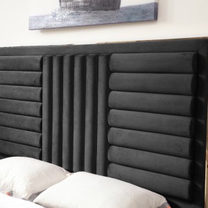 Modrest Daystar - Recámara moderna de terciopelo marrón oscuro y dorado