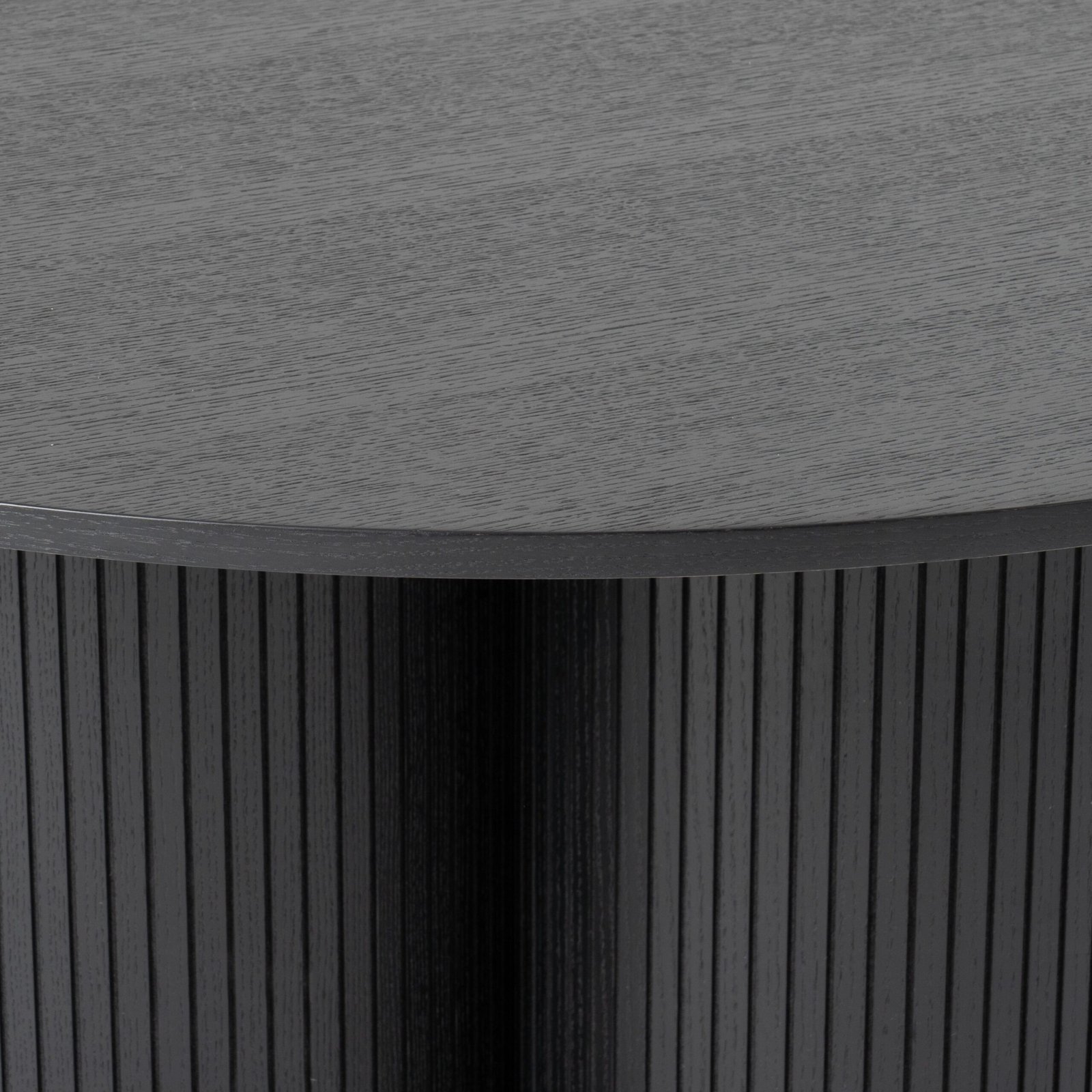 Modrest Depew - Mesa de comedor redonda moderna de mediados de siglo de roble negro - Image 3