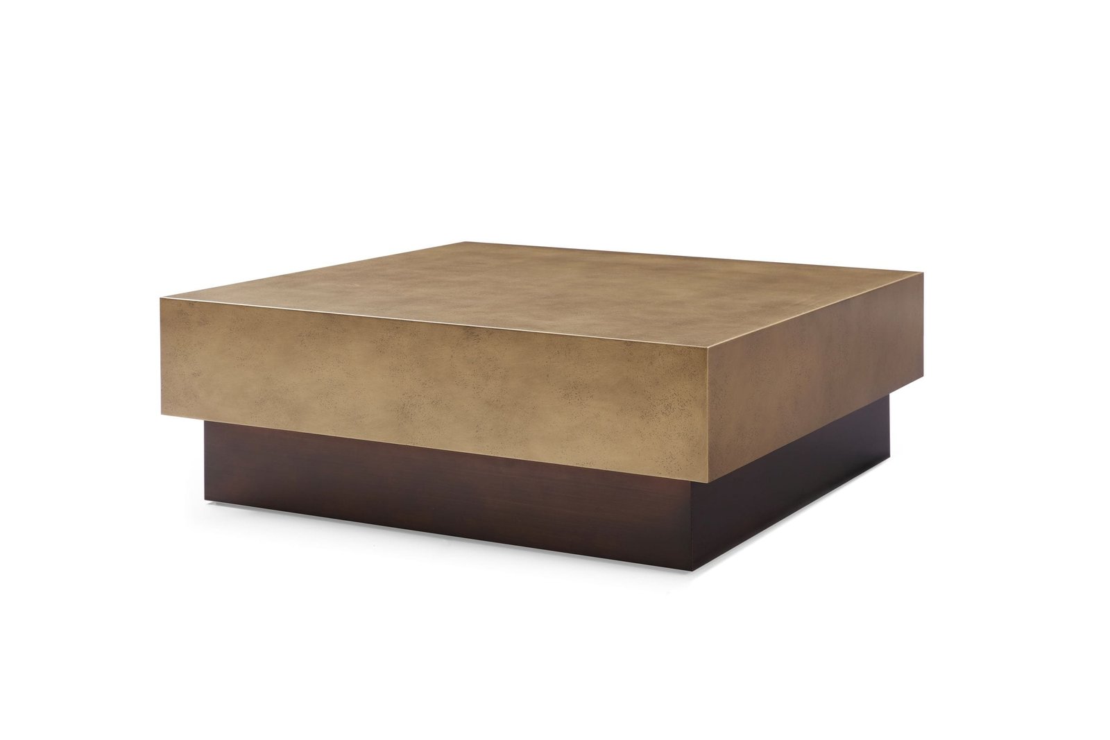 Modrest Derek - Mesa de centro moderna de metal y cobre antiguo