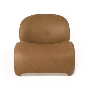 Modrest Donovan - Silla decorativa moderna de cuero marrón