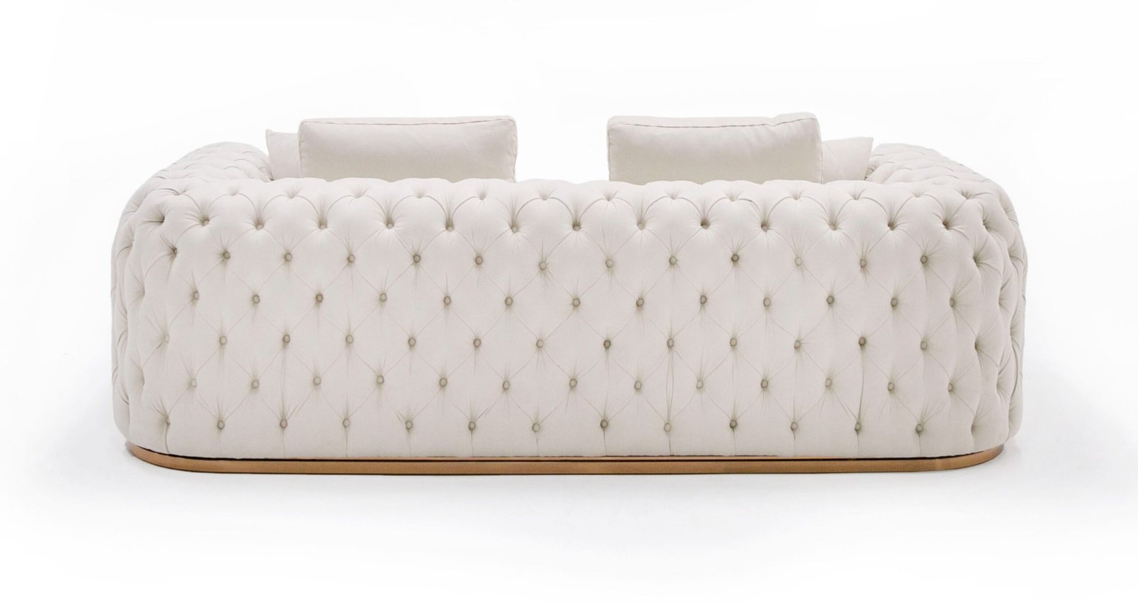 Divani Casa Dosie - Juego moderno de sofá y sofá de dos plazas de tela beige - Image 2