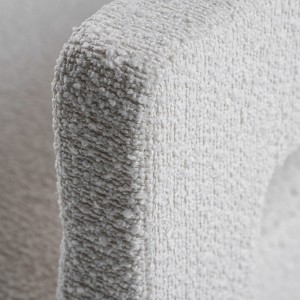 Modrest Drea - Silla de comedor moderna de tela blanca