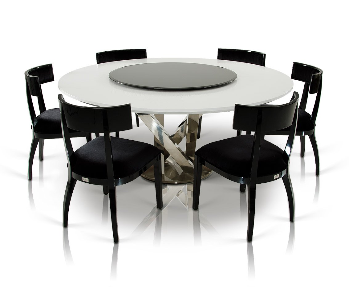 Alek - Silla de comedor moderna negra (juego de 2) - Image 3