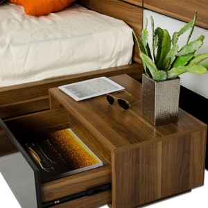 Juego de recámara Eastern King Modrest Rondo moderno Eastern King