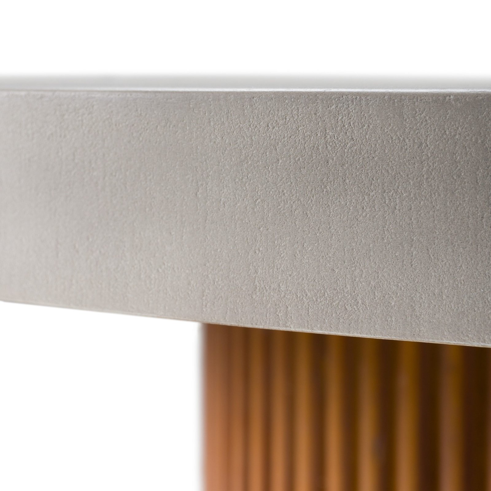 Modrest Duncan - Mesa de comedor redonda moderna de imitación de hormigón + nogal - Image 4