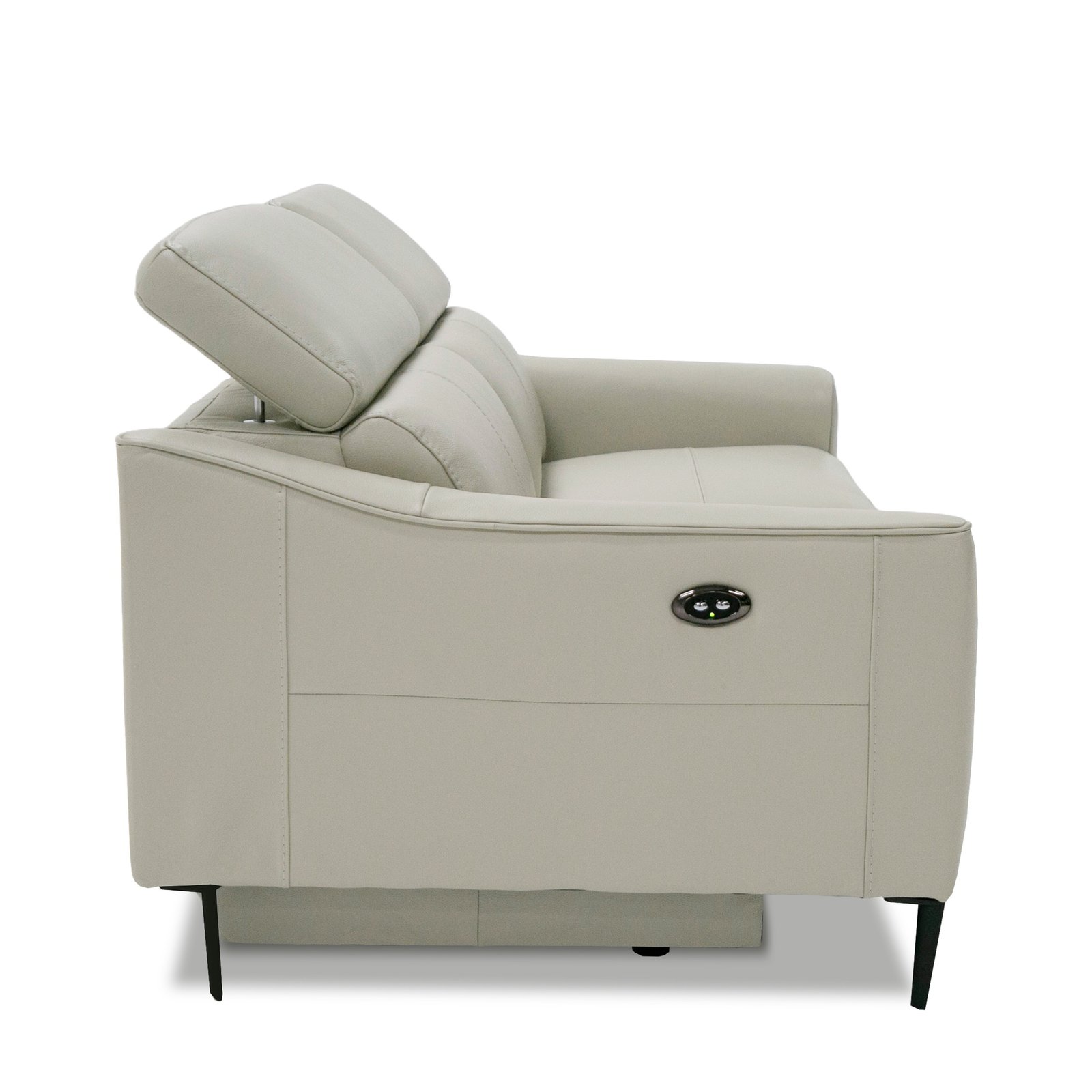 Divani Casa Eden - Sofá moderno de cuero gris - Image 5