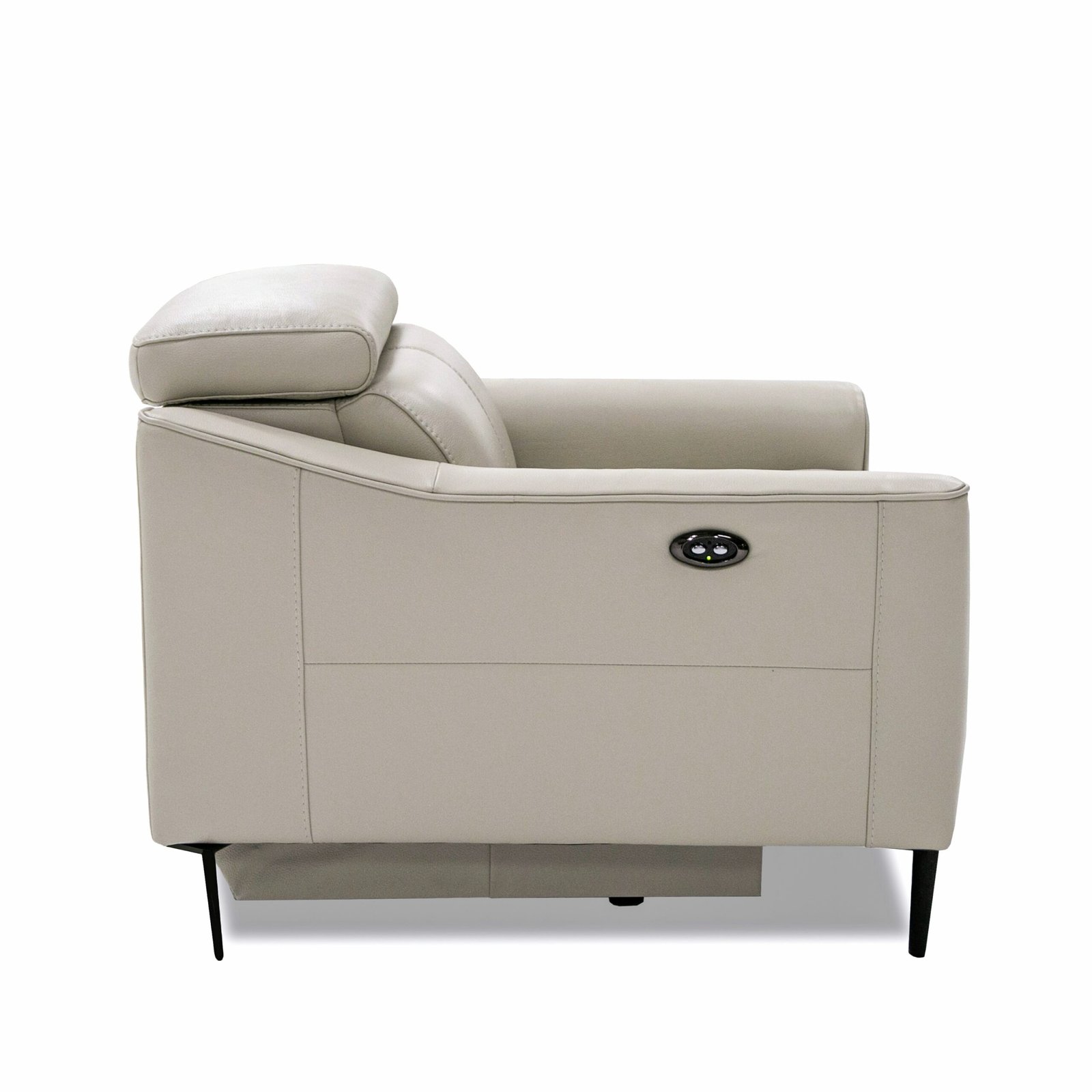 Divani Casa Eden - Sillón moderno de cuero gris - Image 4