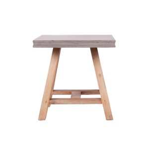 Mesa auxiliar Modrest Civic Modern de hormigón y acacia
