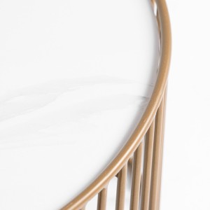 Modrest Eleanor - Mesa de centro moderna redonda de mármol