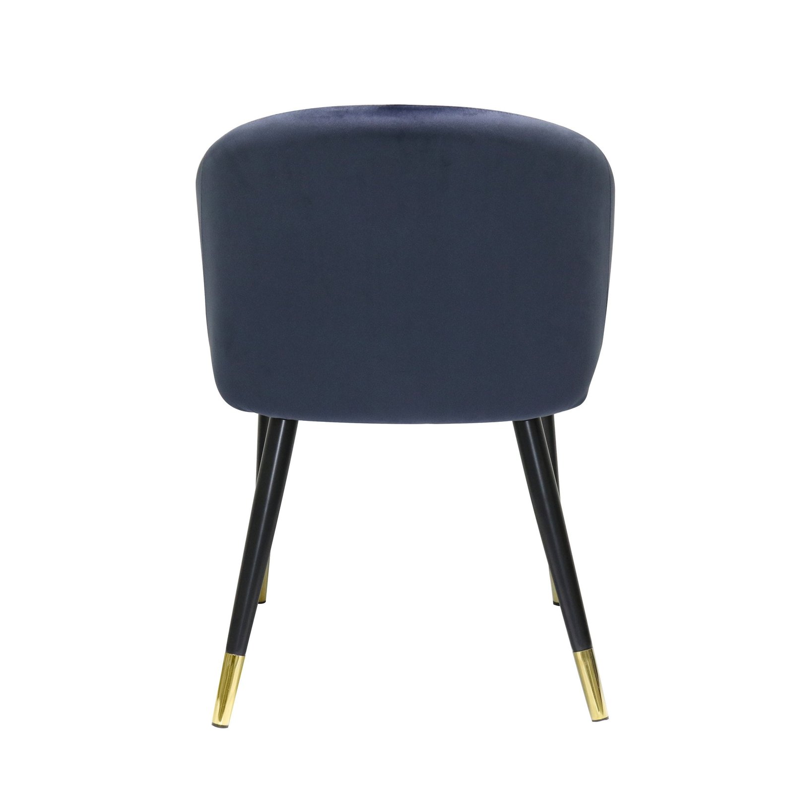 Modrest Elon - Silla de comedor moderna de terciopelo azul (juego de 2) - Image 3