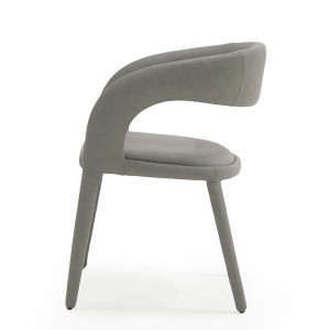 Modrest Faerron - Silla de comedor moderna de polipiel gris
