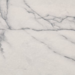 Mesa de comedor redonda moderna Modrest Holly en blanco y dorado