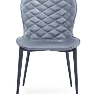 Modrest Felicia - Silla de comedor moderna gris y negra (juego de 2)